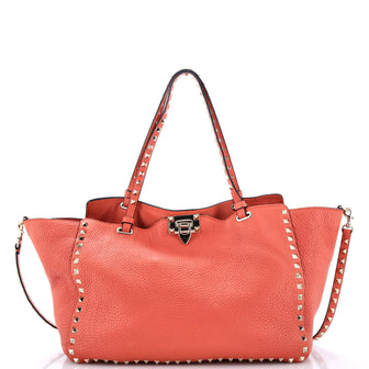 Valentino Garavani Rockstud Tote Pebbled Leather Medium