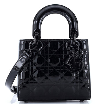 Christian Dior Lady Dior Bag Cannage Quilt Patent Small