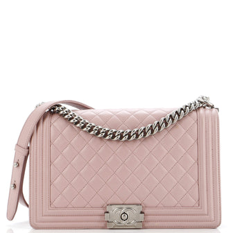 Chanel Boy Flap Bag Quilted Lambskin New Medium