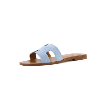 Hermes Women's Oran Sandals Denim