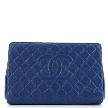 Chanel Timeless CC Clutch Quilted Caviar Large