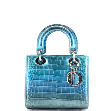 Christian Dior Lady Dior NM Bag Metallic Alligator Small