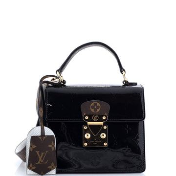 Louis Vuitton Spring Street NM Handbag Monogram Vernis with Monogram Canvas and Epi Leather