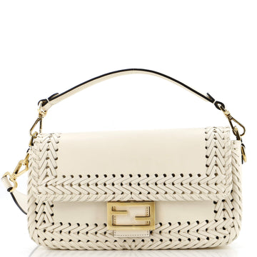 Fendi Baguette NM Bag Leather with Woven Detail Medium