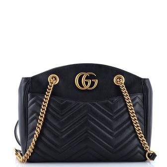 Gucci GG Marmont Chain Tote Matelasse Leather Medium