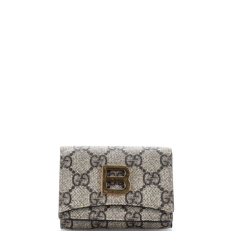 Gucci x Balenciaga The Hacker Project Trifold Wallet GG Coated Canvas Compact