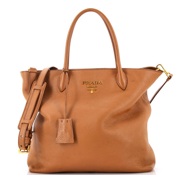 Prada Side Zip Shopper Tote Vitello Daino Large