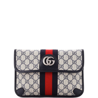 Gucci Ophidia Flap Belt Bag GG Coated Canvas
