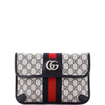 Gucci Ophidia Flap Belt Bag GG Coated Canvas