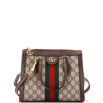Gucci Ophidia Top Handle Tote GG Coated Canvas Small