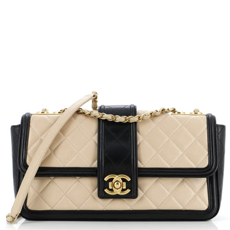 Chanel Elegant CC Flap Bag Quilted Lambskin Jumbo