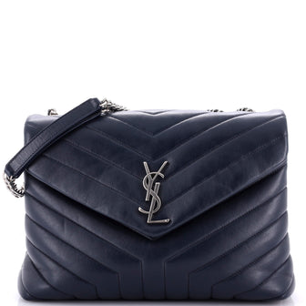 Saint Laurent Loulou Shoulder Bag Matelasse Chevron Leather Medium