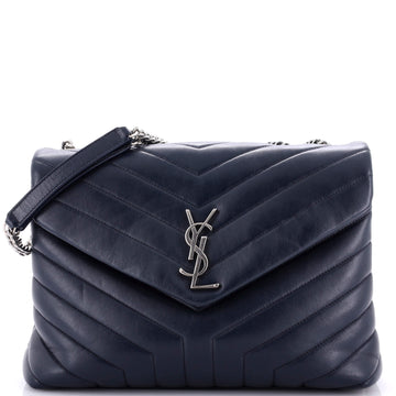 Saint Laurent Loulou Shoulder Bag Matelasse Chevron Leather Medium