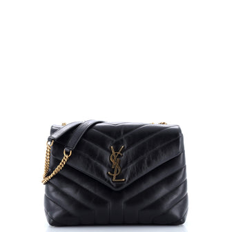 Saint Laurent Loulou Shoulder Bag Matelasse Chevron Leather Small