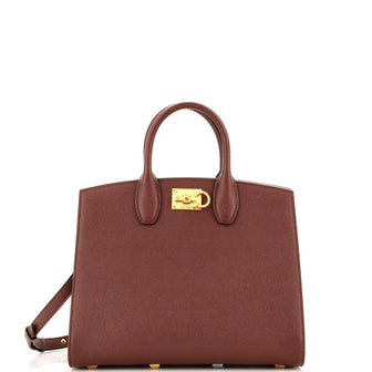 Salvatore Ferragamo Studio Box Satchel Leather Medium