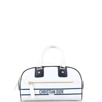 Christian Dior Vibe Zip Bowling Bag Leather Small