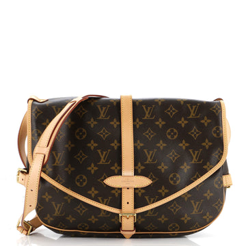 Louis Vuitton Saumur Handbag Monogram Canvas 30