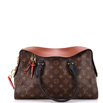 Louis Vuitton Tuileries Handbag Monogram Canvas with Leather