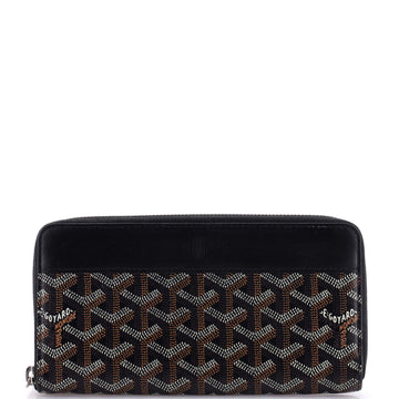 Goyard Matignon Zip Wallet Coated Canvas with Leather