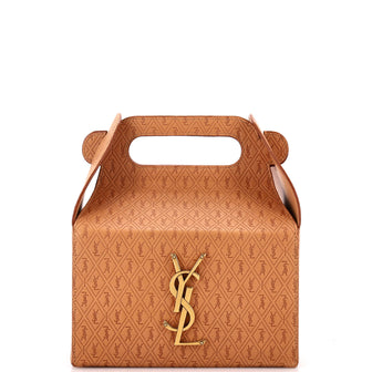 Saint Laurent Take-Away Box Bag Monogram All Over Leather