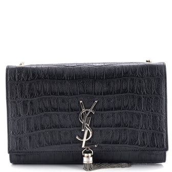 Saint Laurent Classic Monogram Tassel Crossbody Bag Leather Medium