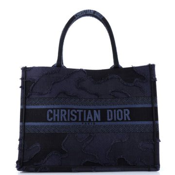 Christian Dior Book Tote Camouflage Embroidered Canvas Medium
