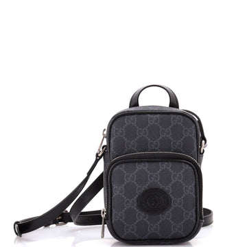Gucci Interlocking G Patch Top Handle Crossbody Bag GG Coated Canvas Mini