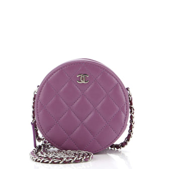 Chanel Round Clutch with Chain Quilted Lambskin Mini