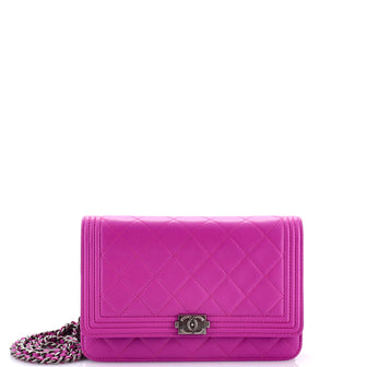 Chanel Boy Wallet on Chain Quilted Lambskin
