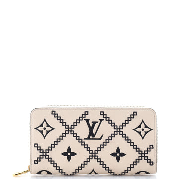 Louis Vuitton Zippy Wallet Monogram Empreinte Giant Broderies