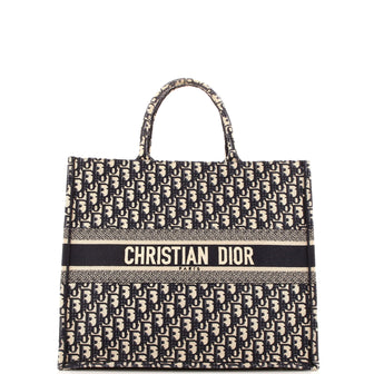 Christian Dior Book Tote Oblique Canvas Large