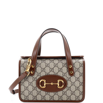 Gucci Horsebit 1955 Boston Bag GG Coated Canvas Mini