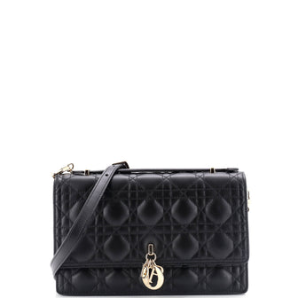 Christian Dior My Dior Top Handle Flap Bag Cannage Quilt Lambskin Small