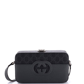 Gucci Padlock Interlocking G Crossbody Bag GG Coated Canvas and Leather Mini