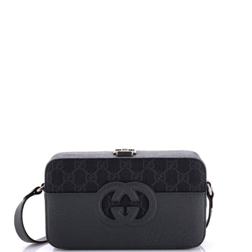 Gucci Padlock Interlocking G Crossbody Bag GG Coated Canvas and Leather Mini