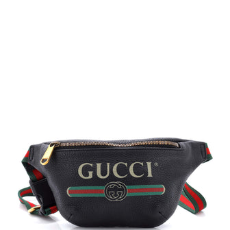 Gucci Logo Belt Bag Printed Leather Small