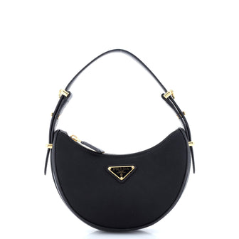 Prada Arque Half Moon Hobo Tessuto Small