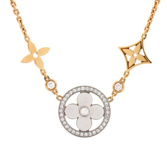 Louis Vuitton Blossom XL Necklace 18K Tricolor Gold with Diamonds