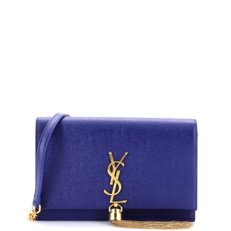 Saint Laurent Classic Monogram Tassel Chain Wallet Leather