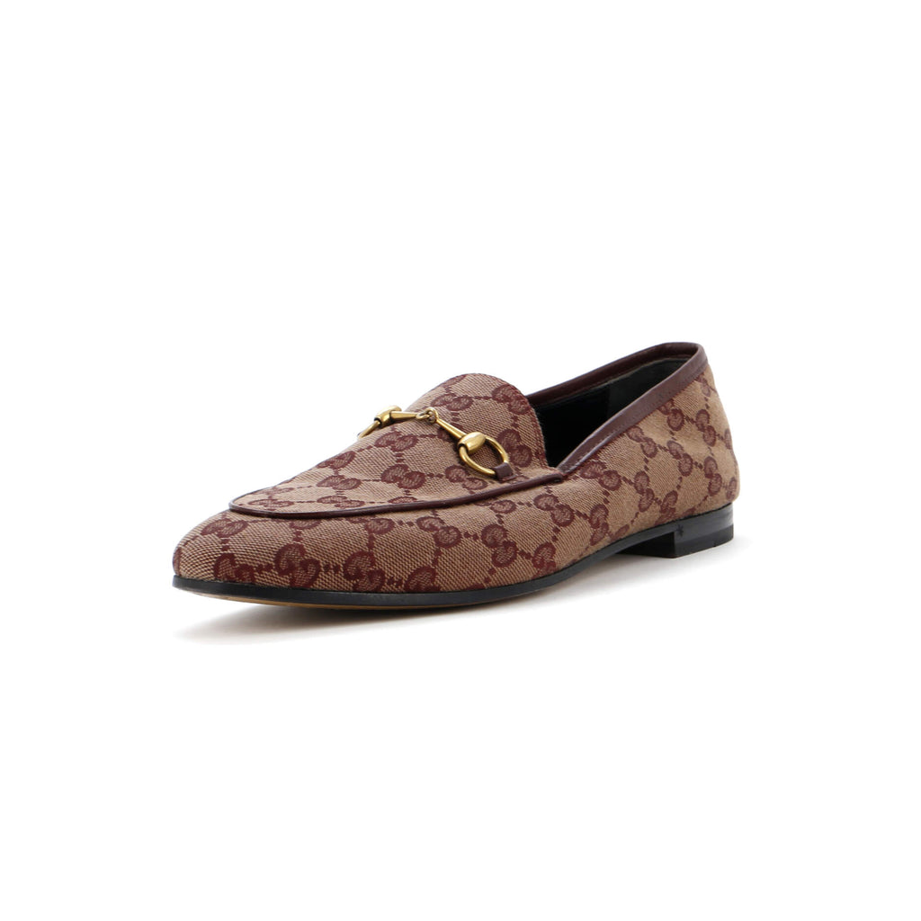 Gucci Women's Jordaan Loafers GG Canvas 304865