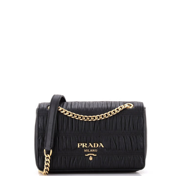Prada Chain Flap Shoulder Bag Nappa Gaufre Medium
