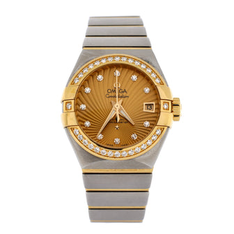 Omega Constellation Co-Axial Chronometer Automatic Watch Stainless Steel and Yellow Gold with Diamond Bezel and Markers 27