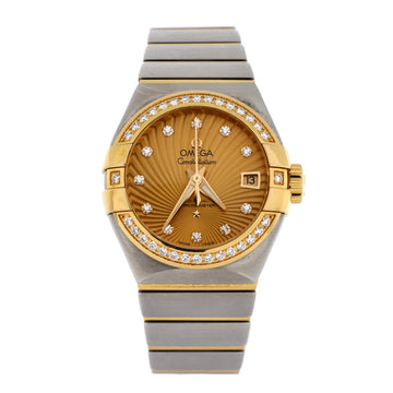 Omega Constellation Co-Axial Chronometer Automatic Watch Stainless Steel and Yellow Gold with Diamond Bezel and Markers 27