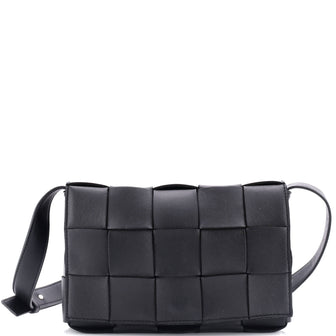 Bottega Veneta Cassette Crossbody Bag Maxi Intrecciato Leather Small