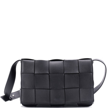 Bottega Veneta Cassette Crossbody Bag Maxi Intrecciato Leather Small