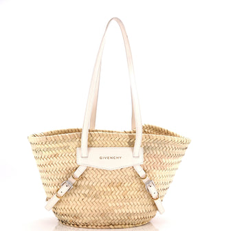 Givenchy Voyou Basket Bag Raffia with Leather Small