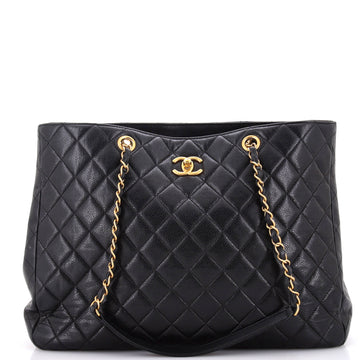 Chanel Classic CC Shopping Tote Quilted Caviar Large