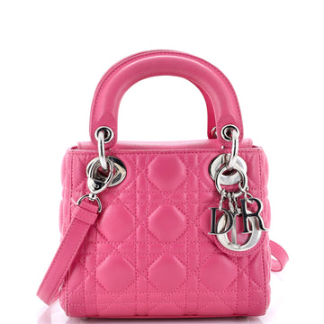 Christian Dior Lady Dior Bag Cannage Quilt Lambskin Mini