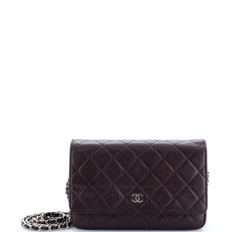 Wallet on Chain Quilted Caviar