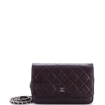Wallet on Chain Quilted Caviar